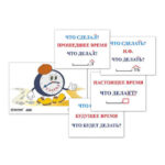 Модель-аппликация "Неопределенная форма глагола. Три времени глагола" (лам.)