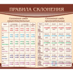 Стенд "Правила склонения"