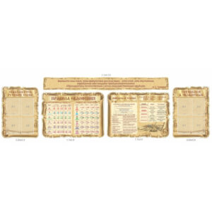 Комплект резных стендов из 5 частей по русскому языку