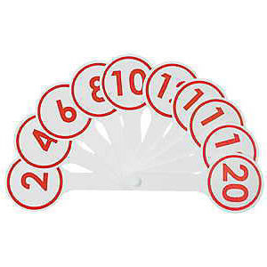 Касса-веер цифр от 0 до 20