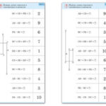 Комплект карточек (10) "Обучающий калейдоскоп. Сложение и вычитание в пределах 10"