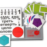 Набор для изучения простых дробей. Составление целого из частей (раздаточный)