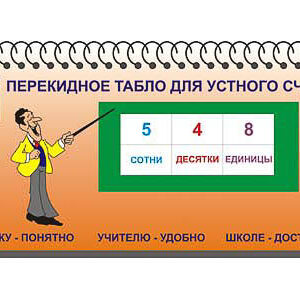 Перекидное табло для устного счета (ламинированное)