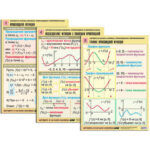 Комплект таблиц "Алгебра и начала анализа. Производная и первообразная" (12 табл., формат А1, лам.)