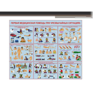 Плакаты "Первая медицинская помощь при ЧС" (комплект 10 пл., 30x41 см.)
