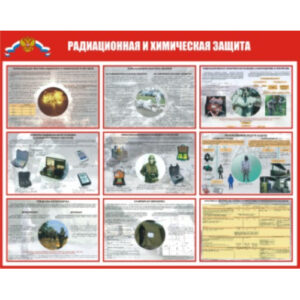 Плакаты "Радиационная и химическая защита" (комплект 9 пл., 30x41 см)