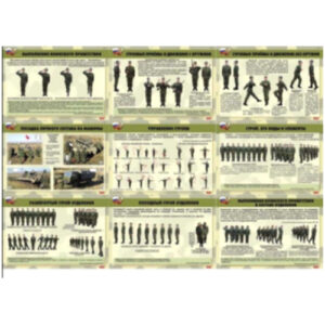 Плакаты "Строевая подготовка" (10 плакатов размером 41х30 см)