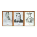 "Портреты выдающихся географов"(дерев. рамка, под стеклом)