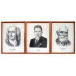 "Портреты выдающихся биологов"(дерев. рамка, под стеклом)