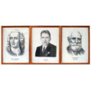 "Портреты выдающихся биологов"(дерев. рамка, под стеклом)