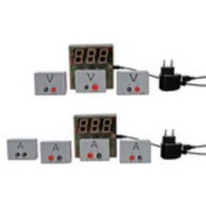 Набор датчиков силы тока и напряжения с независимой индикацией (амперметр и вольтметр дем.).