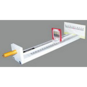 Прибор для измерения длины световой волны с набором дифракционных решеток.