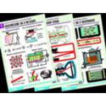 Комплект таблиц по физике "Электродинамика. Ток в различных средах" (8 табл.,формат А1, ламинир.).