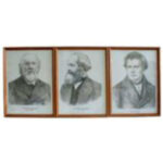 Портреты выдающихся физиковь (деревянная рамка, под стеклом, формат А3)