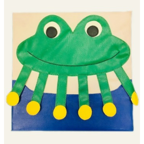 Тактильно-развивающая панель "Лягушка" Тактильно-развивающая панель "Лягушка"