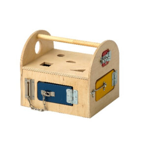 Тактильно-развивающий комплекс "Ларец с дверцами и замочками-3"