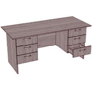 Стол письменный двухтумбовый, 6 ящиков, 1600х700х750 мм.
