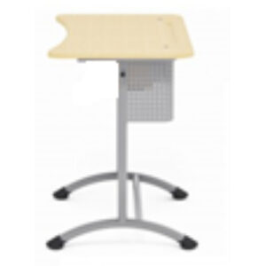 Парта школьная одноместная.Регулируемая по высоте.Труба круг 28х32мм. ЛДСП 16 мм.Экран передний.Цвет: бук светлый. Ростовая группа: (3-5)