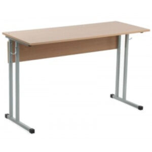 Парта школьная двухместная.Нерегулируемый по высоте.Труба квадрат 25х25мм.ЛДСП 16 мм.Цвет: бук светлый. Ростовая группа: 3 (высота 58 см.)