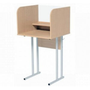 Парта-стол для лингафонного кабинета одноместная.Труба квадрат 25х25 мм. Цвет: бук светлый. Ростовая группа: (3-5)