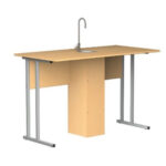 Парта стол лабораторный для кабинета химии, с сантехникой, ученический. ЛДСП 16 мм. Ростовая группа: 5 (высота 70см.)