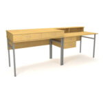 Стол демонстрационный на металлокаркасе. 2400х750х900мм.