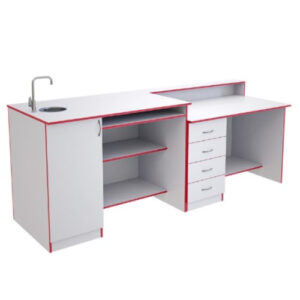 Стол демонстрационный для кабинета химии.2400х750х900мм.ЛДСП 16мм.