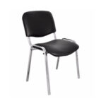 Стул изо. Каркас хром. Ткань. Цвет черный