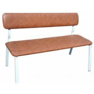 Скамья для гардероба школы, со спинкой, мягкая.1500×400×440 мм.