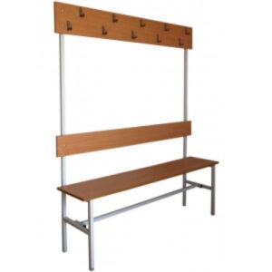 Вешалка для гардероба со скамьей.1500х400х1700мм.