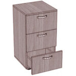 Тумба приставная 3 ящика. 400х400х750 мм.
