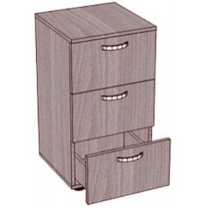 Тумба приставная 3 ящика. 400х400х750 мм.