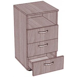 Тумба офисная приставная.3 ящика. 400х400х750 мм.
