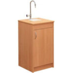 Тумба лабораторная с раковиной пластик. 400х500х800 мм.