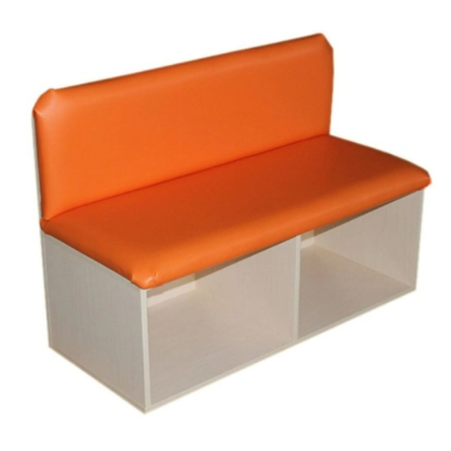 Тумба со спинкой полумягкая под обувь кремовый, оранжевый.1020х520х750 мм. Тумба со спинкой полумягкая под обувь кремовый, оранжевый.1020х520х750 мм.