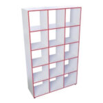 Стеллаж открытый 15-секционный. 1117х350х1893 мм.