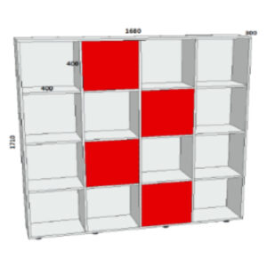 Стеллаж 1680х300х1710 мм.
