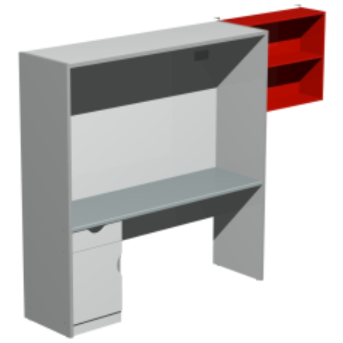 Стеллаж для 3D принтера 2100х604х2200 мм с полкой. Стеллаж для 3D принтера 2100х604х2200 мм с полкой.