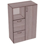 Шкаф с дверкой, нишей и выдвижными ящиками низкий. 800х400х1200 мм.