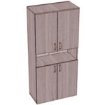 Шкаф с нишей и 4 дверками. 800х400х1800 мм.