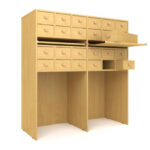 Шкаф картотечный на 24 ящиков. 1232х500х1322 мм.