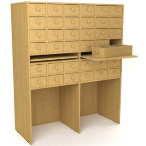 Шкаф картотечный на 36 ящиков. 1232х500х1500 мм.