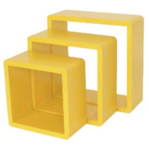 Комплект настенных полок 200x200 мм/240x240 мм/280x280 мм. желтый
