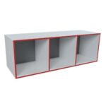 Открытая полка 3-х секционная. Размер:1050х350х350мм.