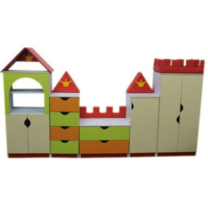 Игровая стенка "Замок"(с мягкими элементами). 2700х400х1600 мм.