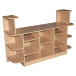 Стеллаж-витрина игровой. 1400х400х900 мм.