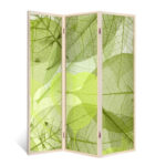 Ширма двухсторонняя с картинкой (листья). 1760х1400 мм.