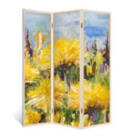 Ширма двухсторонняя с картинкой (цветы). 1760х1400 мм.