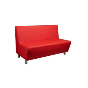 Диван красный без подлокотников. 1350х740х830 мм.