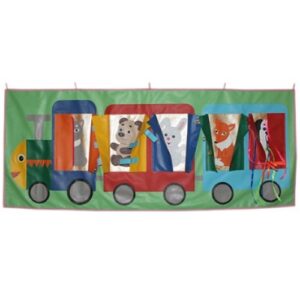 "Паровозик" панно настенное с дидактическими элементами. 1500х600 мм.